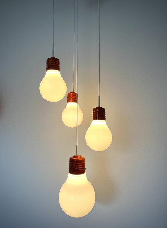 Image 1 of Vintage 1970s Light bulb lamp pendant - Brillant Leuchten 