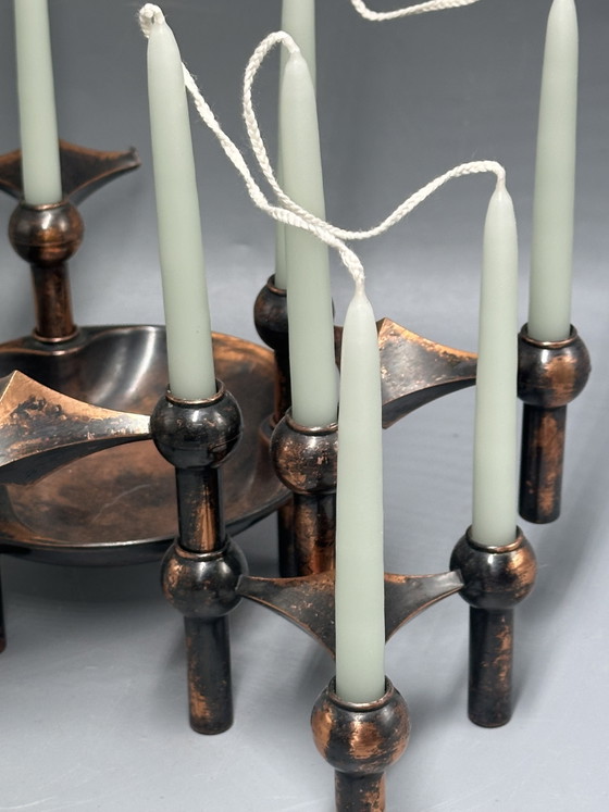 Image 1 of Ensemble de bougeoirs Nagel style moderne du milieu du siècle, années 1960