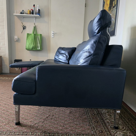FSM FM-270 Clarus Designersofa | Georg Appeltshauser | Dunkelblaues Leder | De Sede-Gruppe – 2 Sitzer Sofas (photo 7 of 14)