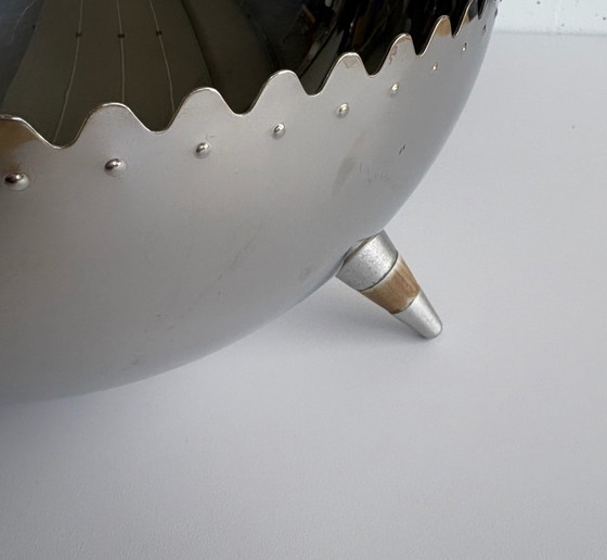 Vintage Alessi design Chimu ciotola per frutta/insalata modello JL01 cromo, Ciotole, Legno, rvs, Argentato (foto 8 di 10)