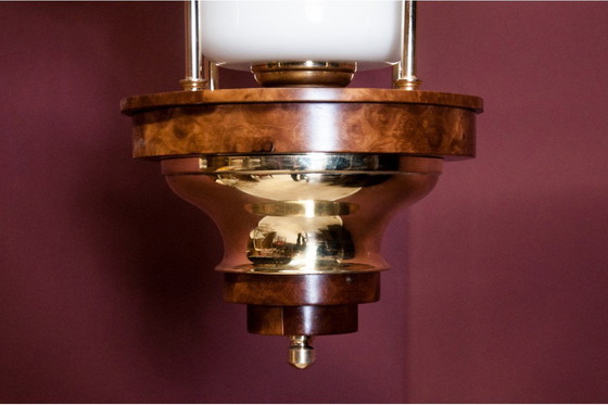 Image 1 of Lustre Art déco, Pologne, années 1940.