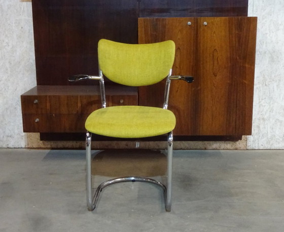 Image 1 of 4x Dutch Vintage Design Buisframe Stoelen Gebr, de Wit Model 3011 Sto, Gerstaureerdelen