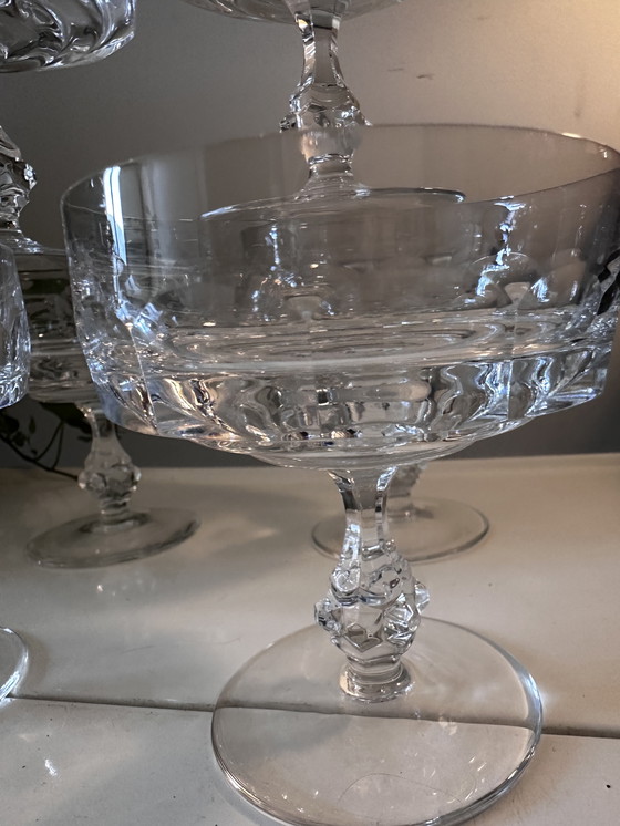 Image 1 of Set Of 6 Crystal Coupe Champagne Glasses