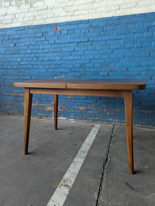Old oak extendable dining table