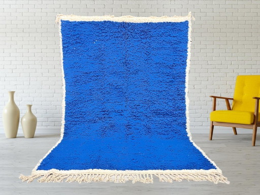 Einfacher marokkanischer Wollteppich, 200 cm x 300 cm