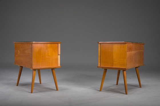 Image 1 of Comodini vintage tedeschi in ciliegio, anni '60, set di 2