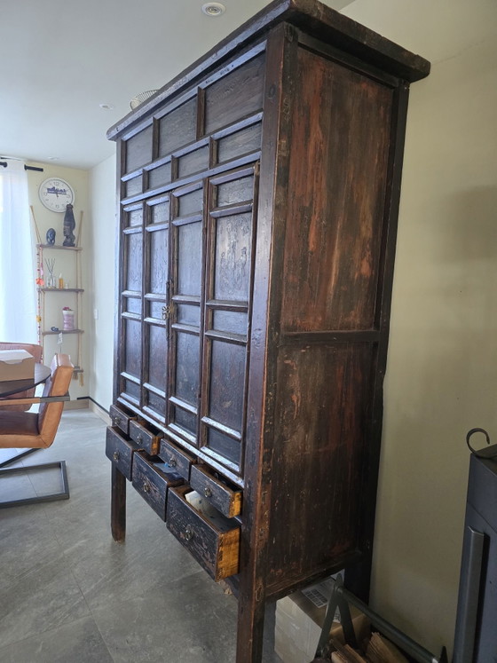Antico mobile cinese – Mobili contenitori, Legno, Ottone (photo 5 of 5)