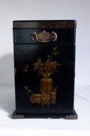 Jewelry box cabinet with mirror, antique, mid-20th century