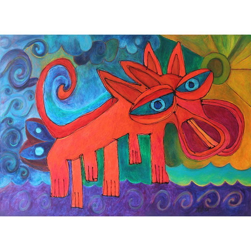 Paul Megens painting from 2005 'Boxing Day Sea Monster'