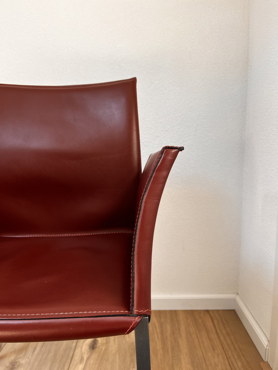 Image 1 of 4x Poltrone in pelle Zanotta Lia disegnate da Roberto Barbieri