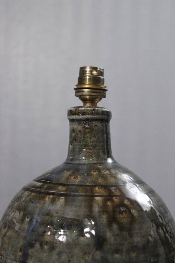 Image 1 of Base per lampada in gres pirite smaltato di Puisaye Denis Avonts La Borne anni '80