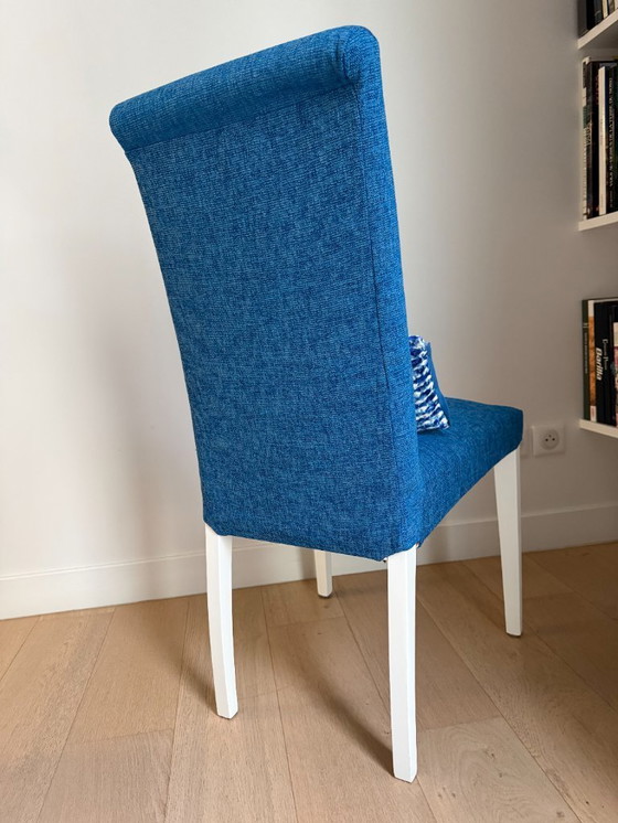 Image 1 of Set of 4 Calligaris chairs with Designers Guild covers – excellent condition