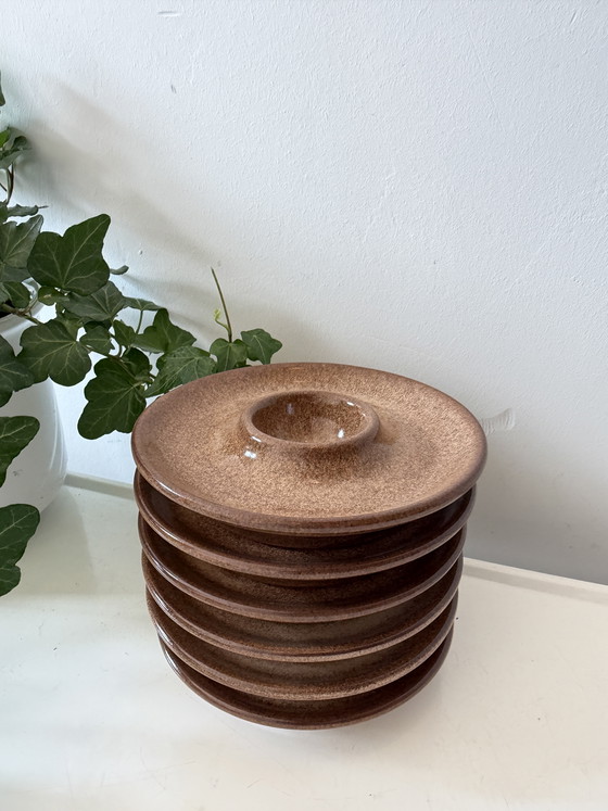 Image 1 of Juego de 6 hueveras de cerámica, década de 1970.