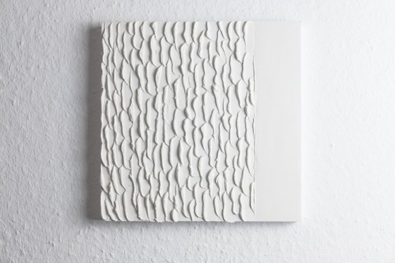 Textuurkunst "Wolken & Golven" 30 × 30 cm – Schilderijen & Tekeningen, Mdf (photo 2 of 5)