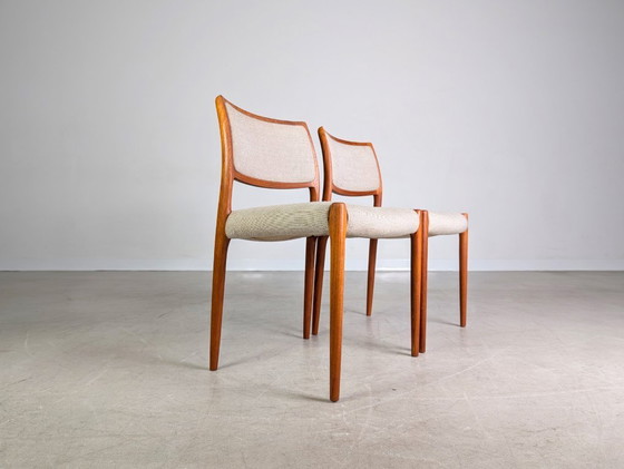Image 1 of Set di 2 sedie Niels O Moller JL Møller Møbelfabrik modello 80 in teak