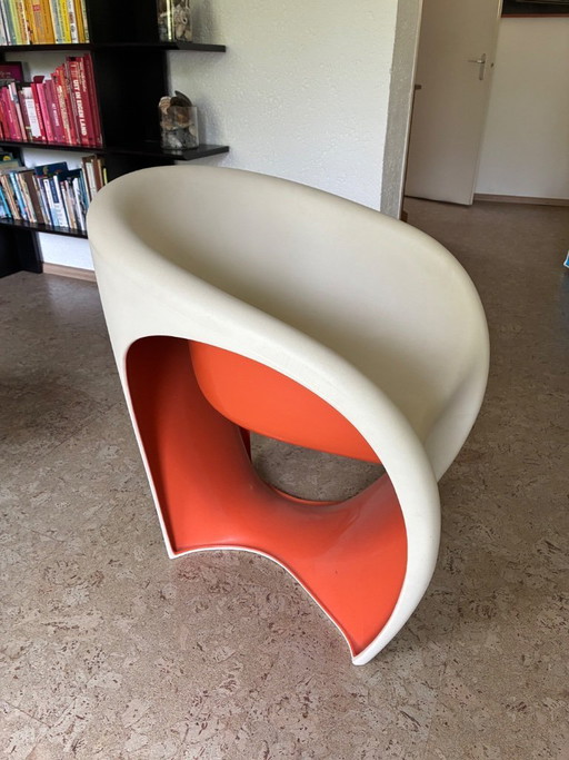 Ron Arad Morpho Sessel – Original – Weiß/Orange – Designklassiker
