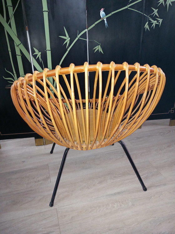 Image 1 of Sedia in rattan dal tipico design olandese per Rohé Noordwolde Holland
Design olandese degli anni Sessanta