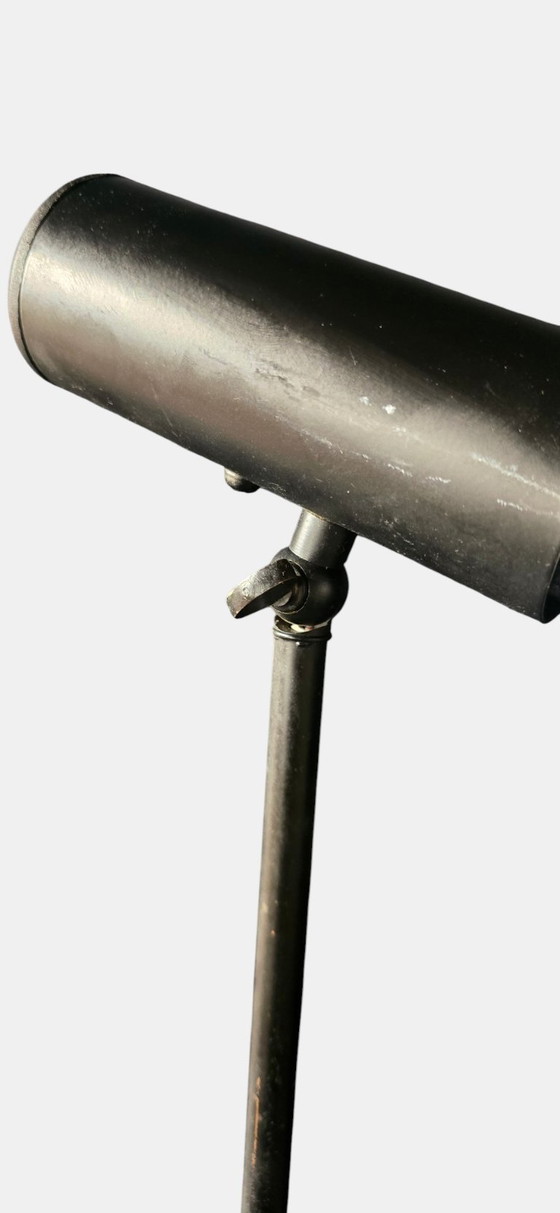 Image 1 of Minimalist metal wall light in the style of Jean Prouvé, circa 1950