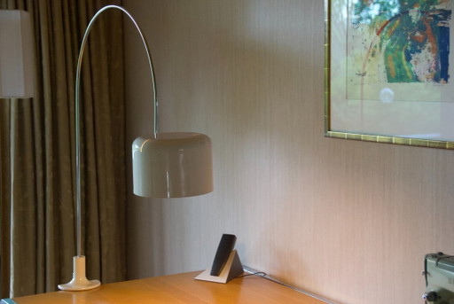 Oluce Coupé Arched Table Lamp 1960's by Joe Colombo wit