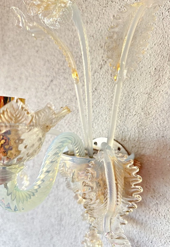 Vintage paar Murano wandlampen – Metaal, Murano Glas (photo 10 of 14)