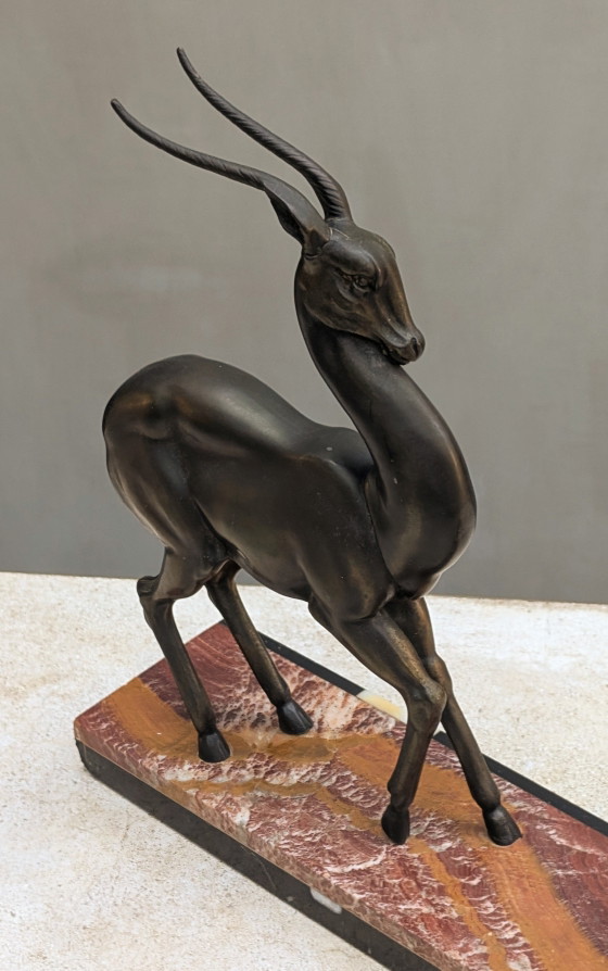 Image 1 of Art Deco table lamp Antelope