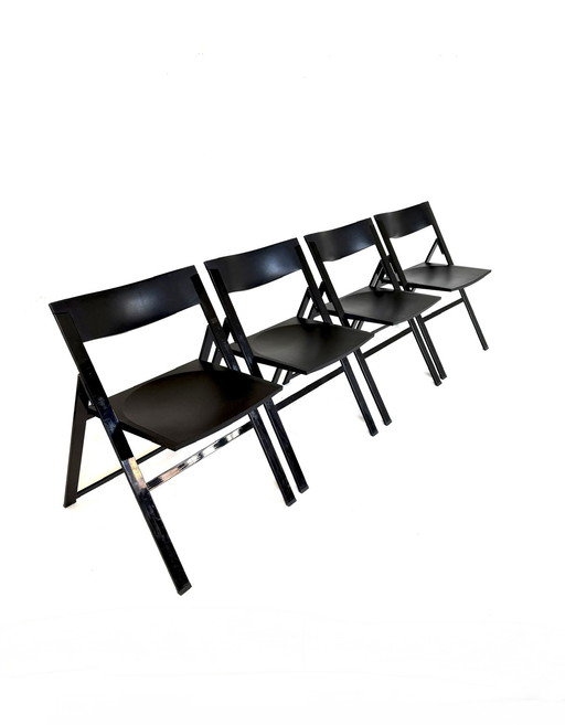 Sedia pieghevole 4x Design 'P08', Justus Kolberg, Tecno '90