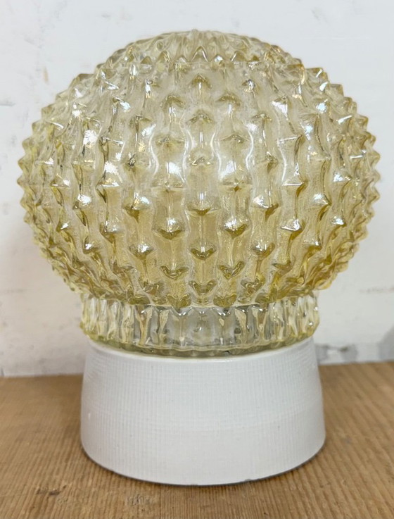 Image 1 of Vintage witte porseleinen plafondlamp, jaren 70