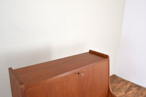 Image 1 of Mid Century Deense teakhouten secretaire van Gunnar Nielsen voor Tibergaard, 1960S.