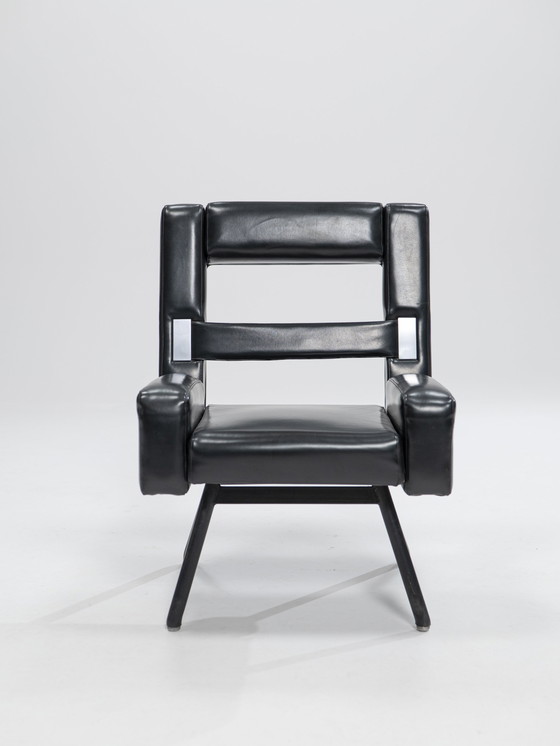 Image 1 of Leatherette Armchair Prototype, Italy, 1980s