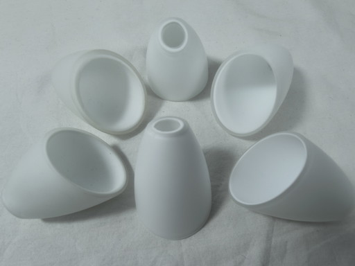 Paralume G4 soffiato a bocca, vetro opalino opaco