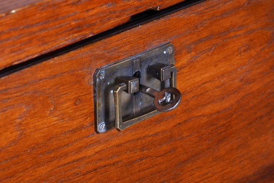 Restored Art Deco Writing Desk, J. Halabala, UP Zavody, Oak, Beech, Czech, 1930s – Jindřich Halabala, Wood (photo 3 of 12)