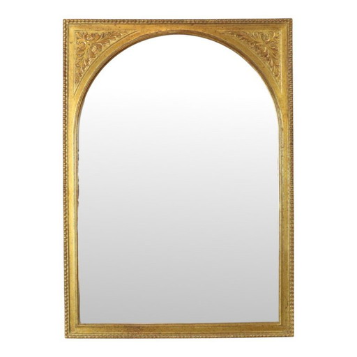 Vintage Gouden Deknudt Spiegel Facetgeslepen 78cm