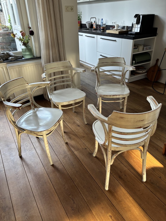 4 Vintage FMG Armchairs – Made in Poland – FMG/Fameg, Dining chairs, Wood (photo 2 of 5)