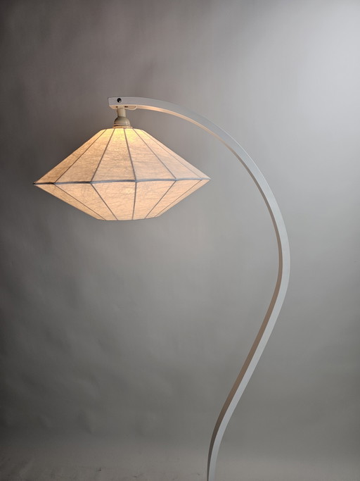 Lampadaire Caprani avec abat-jour cocon graphique, Danemark, années 1970