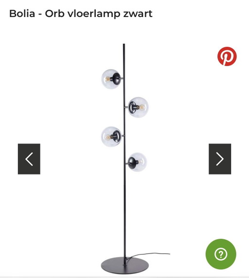 Lampadaire Bolia Orb Noir – vloerlampen, Glass (photo 2 of 5)