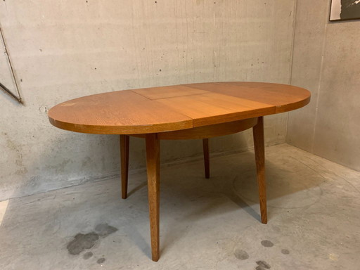 Table de salle à manger ronde extensible de Lübke
