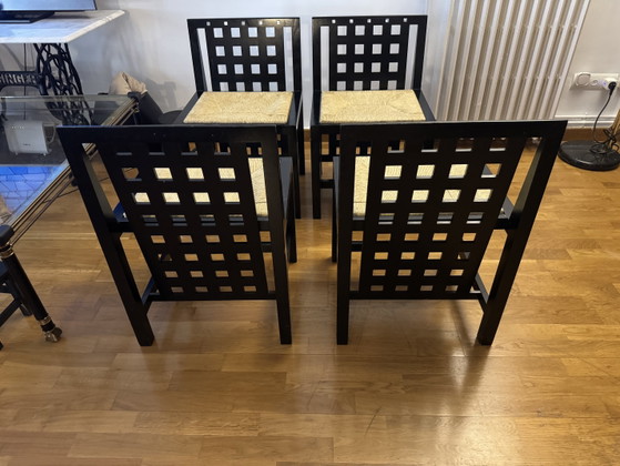 Image 1 of Cassina Mackintosh DS1 en DS3 tafel- en stoelenset