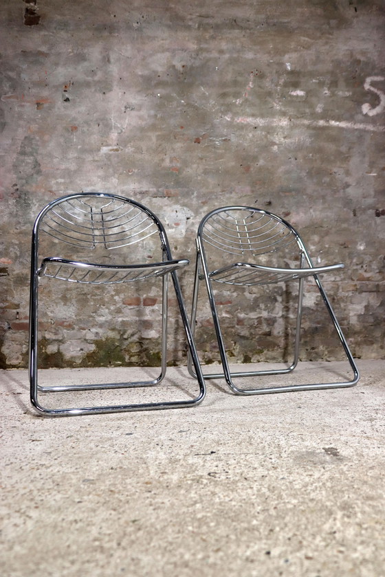 Image 1 of 2x Chrome Folding Chair