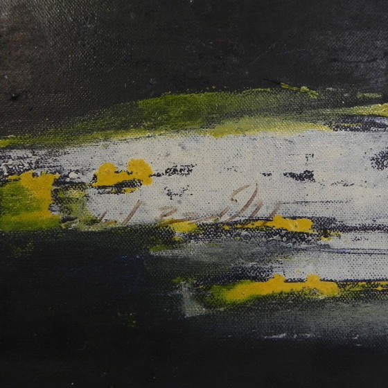 Image 1 of Abstract painting, oil on canvas, 1980s