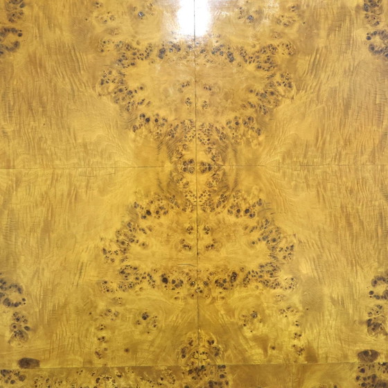 Image 1 of Letto Singolo Art Decò Cubista In Radica Di Betulla Design Anni ‘30/40