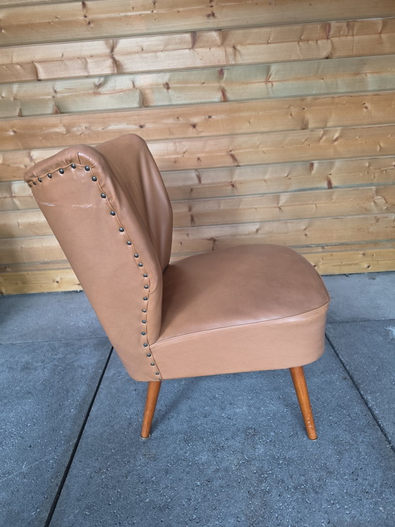 Vintage Mid-Century Cocktail Chair – Skai Leather – 1950s/60s – Armchairs (photo 2 of 5)