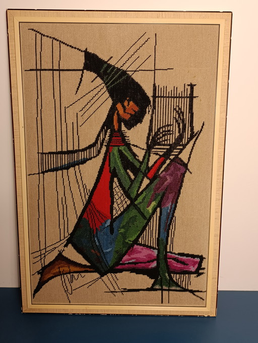 Kunstwerk handwerk gewoven of geborduurd 