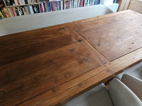 Image 1 of Massief Teakhouten Eettafel