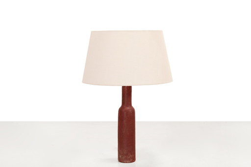 Lampe de table vintage Mobach émaillée rouge