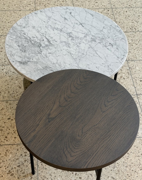 Image 1 of Leolux salontafelset Tampa marmer/ hout 
