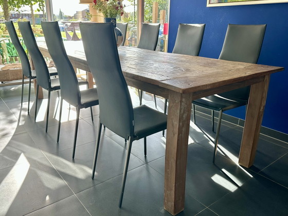 Sedie Zanotta Lialta con rivestimenti sfoderabili grafite, 8 pezzi – Set da pranzo, Aluminium, Polyester (photo 6 of 15)