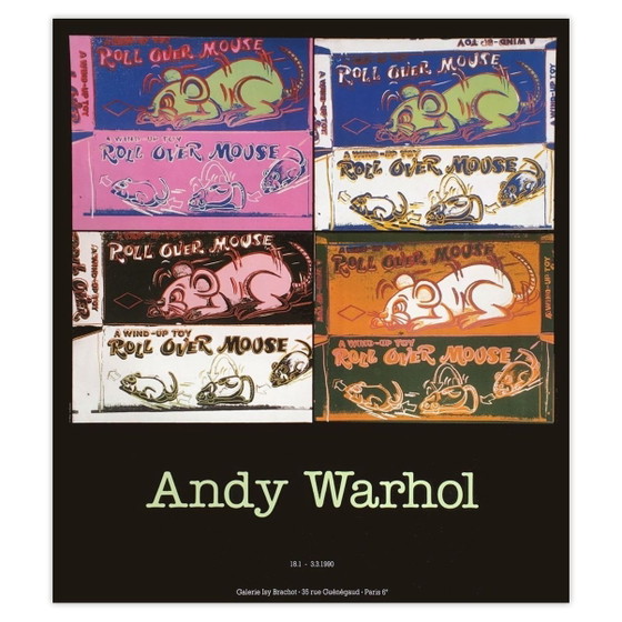 Image 1 of Andy WARHOL Expo - Galerie Isy Brachot cartel 1990