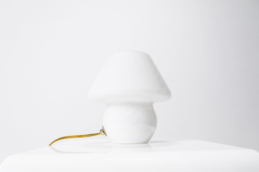 Set of 2 Mushroom Table Lamps by Venini for Mazzega, Italy, 1960s