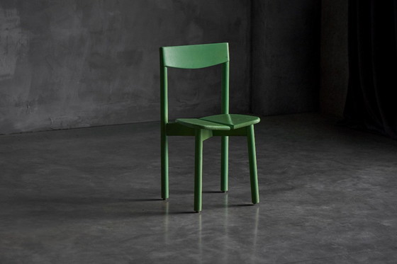 Image 1 of Groene eetkamerstoelen van Pierre Gautier Delaye, Frankrijk, 1965