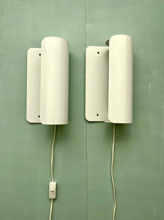 Image 1 of 2x Wipo wall light Denmark postmodern vintage 80s lamp wall lamp metal Danish design